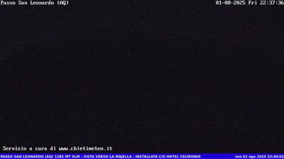 immagine della webcam nei dintorni di Ortona dei Marsi: webcam Roccacaramanico