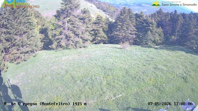 immagine della webcam nei dintorni di Mercato: webcam Carpegna