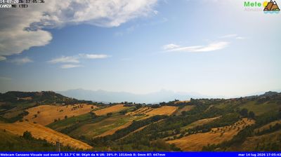 immagine della webcam nei dintorni di Roseto degli Abruzzi: webcam Canzano