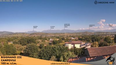 immagine della webcam nei dintorni di Camigliatello Silano: webcam Bisignano