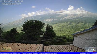 Preview delle webcam di Sant'Eufemia a Maiella › Est: Maiella in Tavola